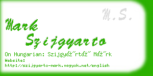 mark szijgyarto business card